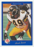 Mark Dennis - Hamilton Tiger-Cats (CFL Football Card) 1991 Jogo # 104 Mint