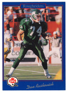 Dan Rashovich - Saskatchewan Roughriders (CFL Football Card) 1991 Jogo # 115 Mint