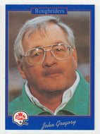 John Gregory - Saskatchewan Roughriders - Coach (CFL Football Card) 1991 Jogo # 123 Mint