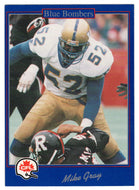 Mike Gray - Winnipeg Blue Bombers (CFL Football Card) 1991 Jogo # 138 Mint