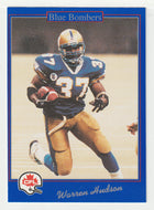 Warren Hudson - Winnipeg Blue Bombers (CFL Football Card) 1991 Jogo # 150 Mint