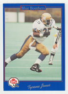 Tyrone Jones - Winnipeg Blue Bombers (CFL Football Card) 1991 Jogo # 159 Mint