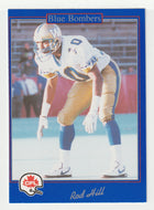 Rod Hill - Winnipeg Blue Bombers (CFL Football Card) 1991 Jogo # 160 Mint