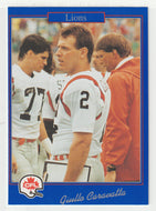 Giulio Caravatta - British Columbia Lions (CFL Football Card) 1991 Jogo # 165 Mint