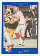 James Mills - British Columbia Lions (CFL Football Card) 1991 Jogo # 166 Mint