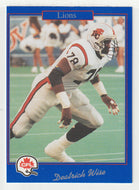 Deatrich Wise - British Columbia Lions (CFL Football Card) 1991 Jogo # 169 Mint