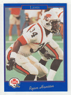 Ryan Hanson - British Columbia Lions (CFL Football Card) 1991 Jogo # 187 Mint