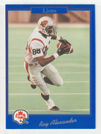 Ray Alexander - British Columbia Lions (CFL Football Card) 1991 Jogo # 189 Mint