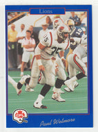 Paul Wetmore - British Columbia Lions (CFL Football Card) 1991 Jogo # 191 Mint
