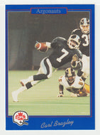 Carl Brazley - Toronto Argonauts (CFL Football Card) 1991 Jogo # 198 Mint
