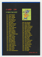 Checklist # 2 (#111 - #220) (CFL Football Card) 1991 Jogo # 220 Mint