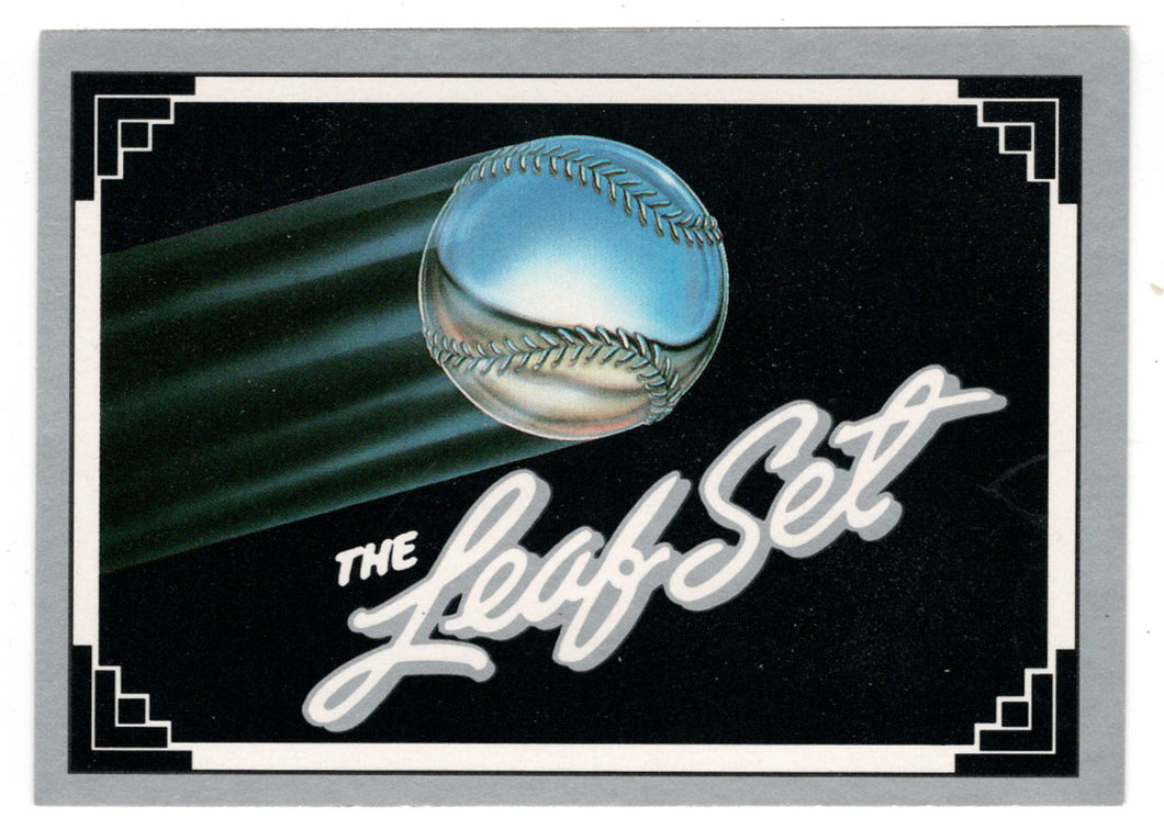 The Leaf Title Card (MLB Baseball Card) 1991 Leaf # NNO (# 1) Mint