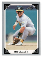 Mike Gallego - Oakland Athletics (MLB Baseball Card) 1991 Leaf # 78 Mint