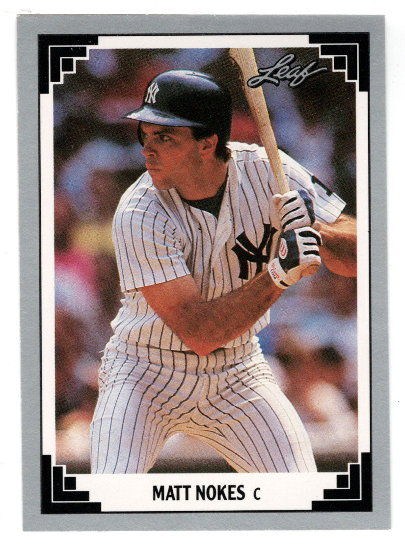 Matt Nokes - New York Yankees (MLB Baseball Card) 1991 Leaf # 89 Mint