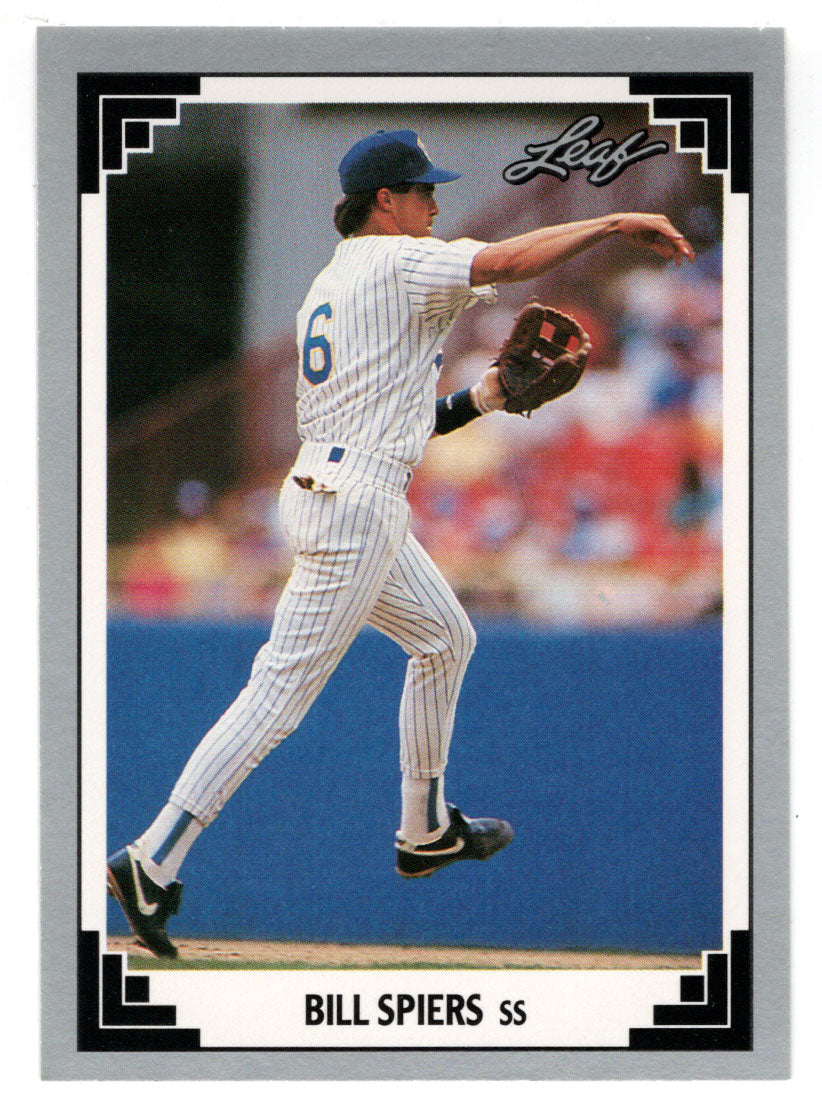 Bill Spiers - Milwaukee Brewers (MLB Baseball Card) 1991 Leaf # 111 Mint