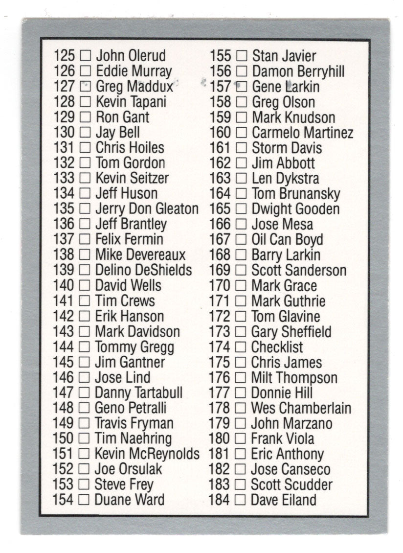 Roger Clemens - Boston Red Sox - Checklist # 2 (MLB Baseball Card) 1991 Leaf # 174 Mint