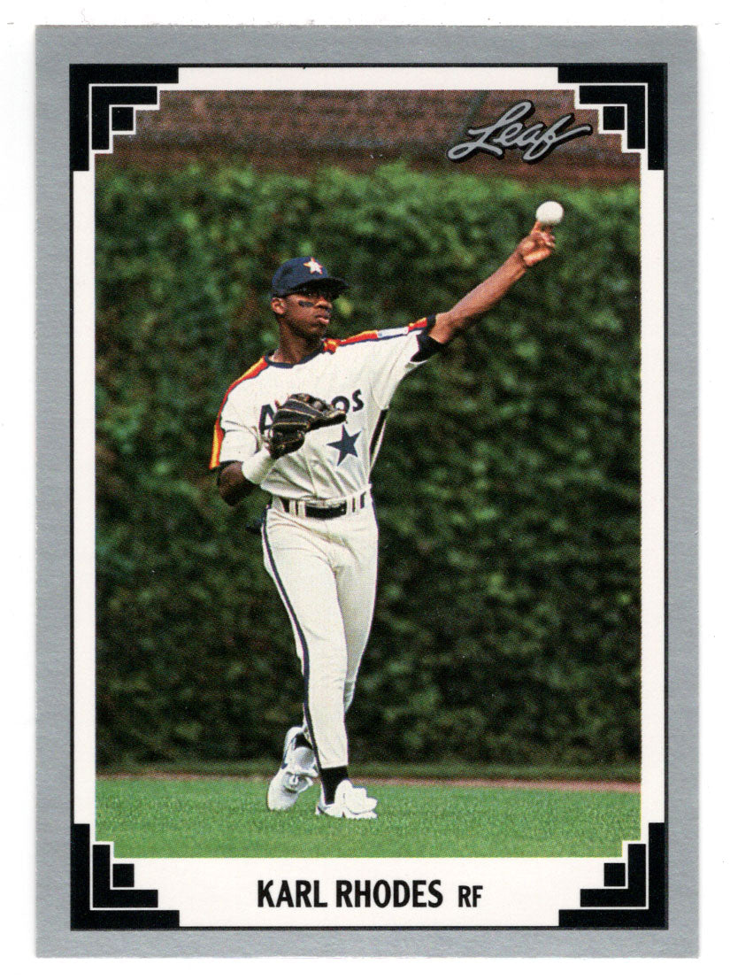 Karl Rhodes - Houston Astros (MLB Baseball Card) 1991 Leaf # 195 Mint