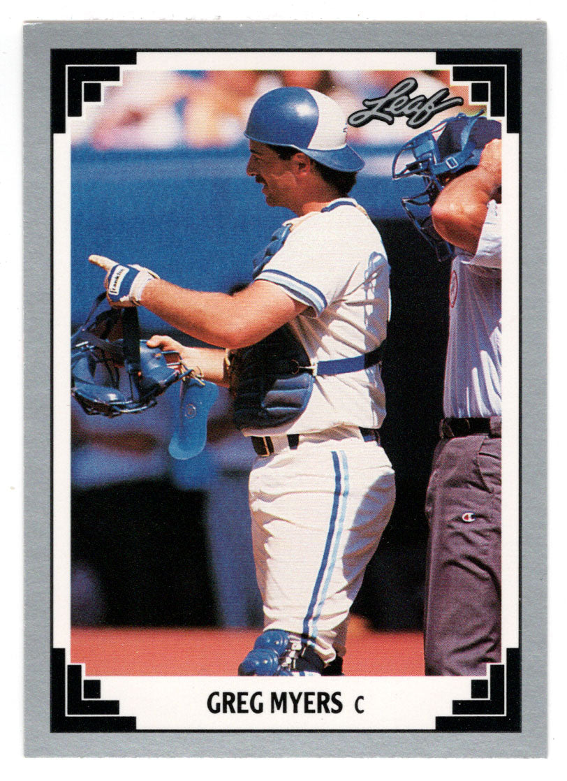 Greg Myers - Toronto Blue Jays (MLB Baseball Card) 1991 Leaf # 256 Mint