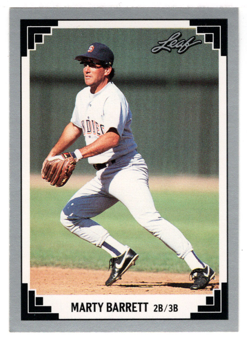 Marty Barrett - San Diego Padres (MLB Baseball Card) 1991 Leaf # 474 Mint