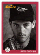 Gregg Olson - Baltimore Orioles (MLB Baseball Card) 1991 Leaf Studio # 8 Mint
