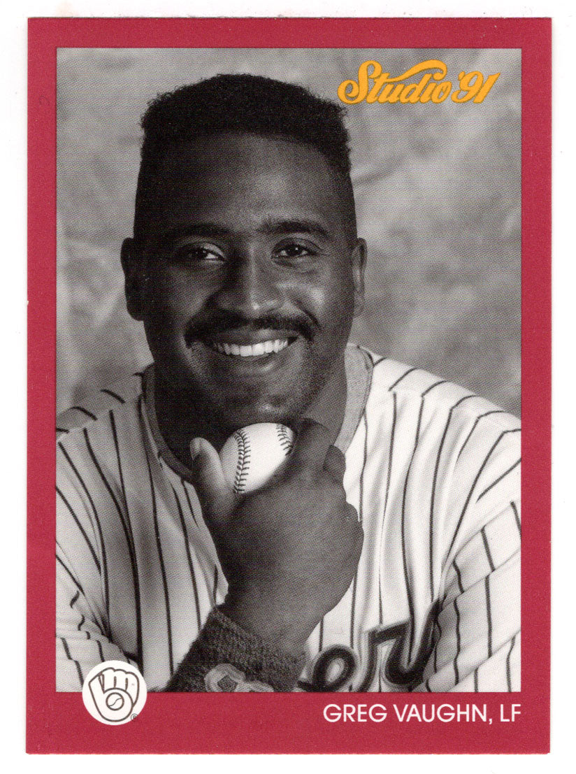 Greg Vaughn - Milwaukee Brewers (MLB Baseball Card) 1991 Leaf Studio # 79 Mint