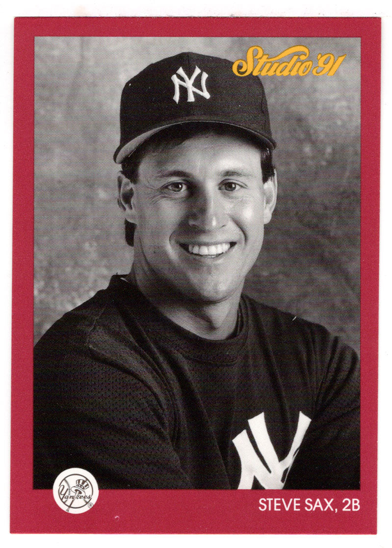 Steve Sax - New York Yankees (MLB Baseball Card) 1991 Leaf Studio # 100 Mint