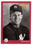 Steve Sax - New York Yankees (MLB Baseball Card) 1991 Leaf Studio # 100 Mint