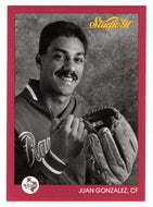 Juan Gonzalez - Texas Rangers (MLB Baseball Card) 1991 Leaf Studio # 124 Mint