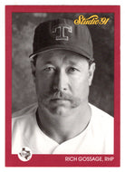Rich Gossage - Texas Rangers (MLB Baseball Card) 1991 Leaf Studio # 125 Mint
