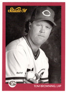 Tom Browning - Cincinnati Reds (MLB Baseball Card) 1991 Leaf Studio # 161 Mint