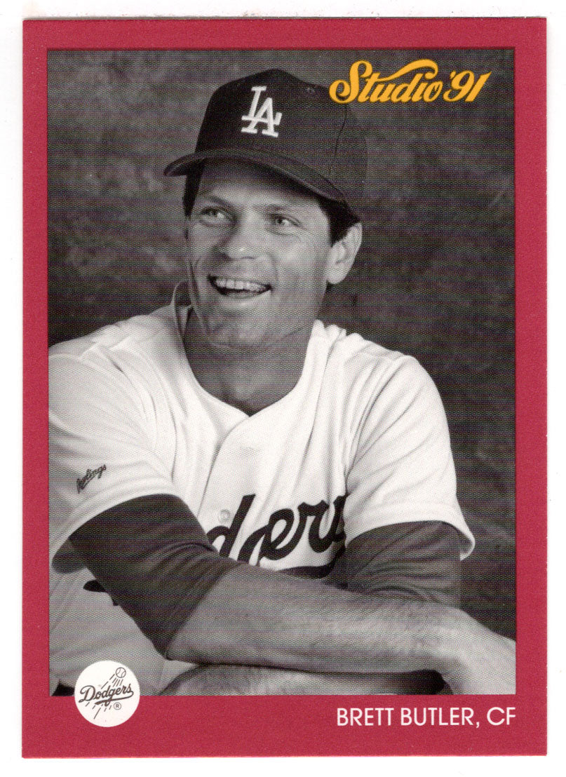 Brett Butler - Los Angeles Dodgers (MLB Baseball Card) 1991 Leaf Studio # 181 Mint
