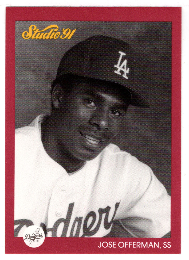 Jose Offerman - Los Angeles Dodgers (MLB Baseball Card) 1991 Leaf Studio # 186 Mint