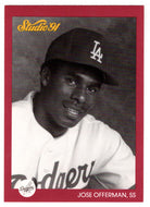 Jose Offerman - Los Angeles Dodgers (MLB Baseball Card) 1991 Leaf Studio # 186 Mint