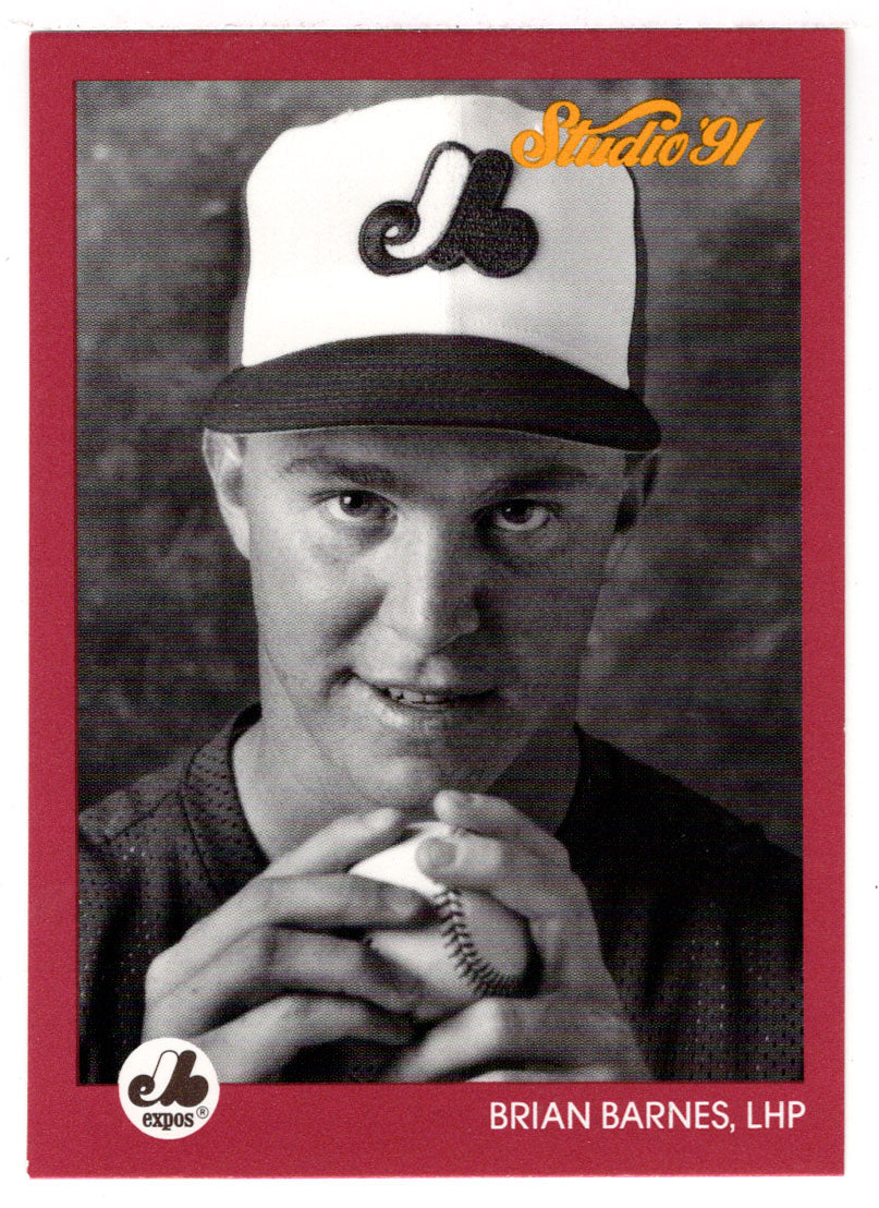 Brian Barnes RC - Montreal Expos (MLB Baseball Card) 1991 Leaf Studio # 192 Mint