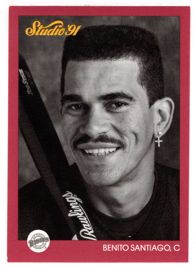 Bentio Santiago - San Diego Padres (MLB Baseball Card) 1991 Leaf Studio # 249 Mint