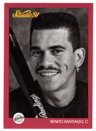Bentio Santiago - San Diego Padres (MLB Baseball Card) 1991 Leaf Studio # 249 Mint