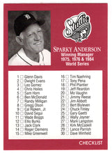 Load image into Gallery viewer, Checklist # 1 - Sparky Anderson - Detroit Tigers (MLB Baseball Card) 1991 Leaf Studio # 261 Mint
