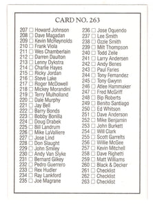 Checklist # 3 - Tony LaRussa - Oakland Athletics (MLB Baseball Card) 1991 Leaf Studio # 263 Mint