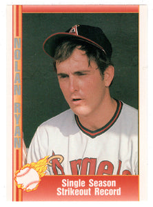 Nolan Ryan - Single Season Strikeout Record (MLB Baseball Card) 1991 Pacific Ryan Texas Express I # 27 Mint