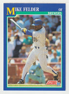 Mike Felder - Milwaukee Brewers (MLB Baseball Card) 1991 Score # 97 Mint