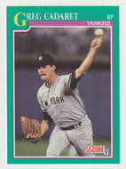 Greg Cadaret - New York Yankees (MLB Baseball Card) 1991 Score # 188 Mint