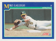 Mike Gallego - Oakland Athletics (MLB Baseball Card) 1991 Score # 476 Mint