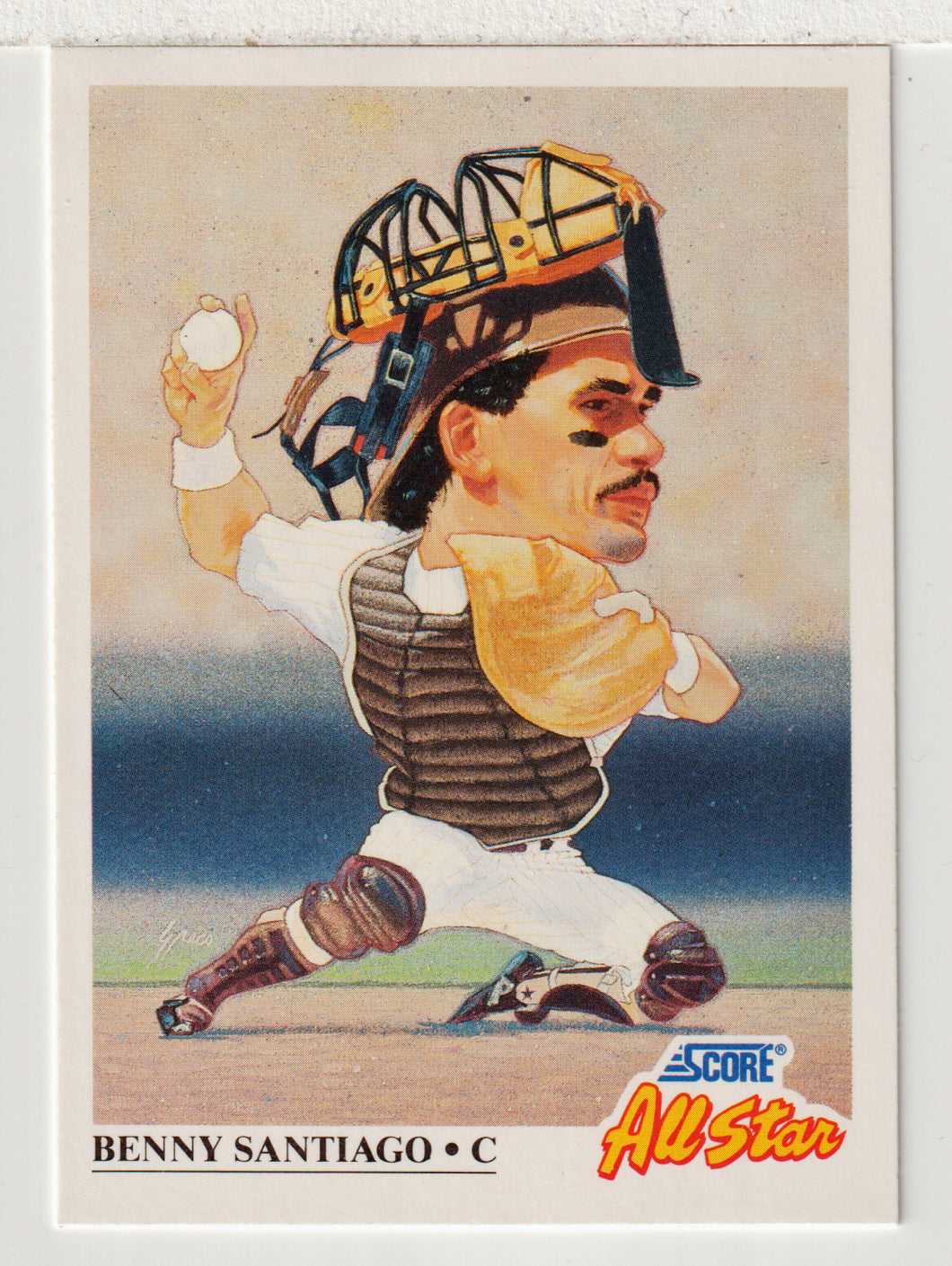 Benny Santiago - San Diego Padres - All Star (MLB Baseball Card) 1991 Score # 663 Mint