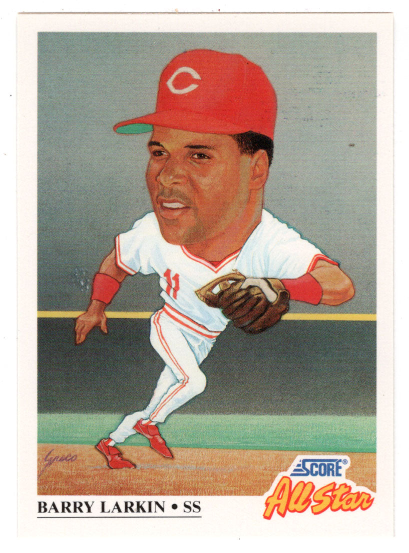 Barry Larkin - Cincinnati Reds - All Star (MLB Baseball Card) 1991 Score # 666 Mint