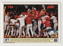 Load image into Gallery viewer, Barry Larkin - Chris Sabo - Cincinnati Reds - 1990 World Series Champs (MLB Baseball Card) 1991 Score # 795 Mint
