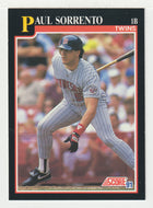 Paul Sorrento - Minnesota Twins (MLB Baseball Card) 1991 Score # 796 Mint