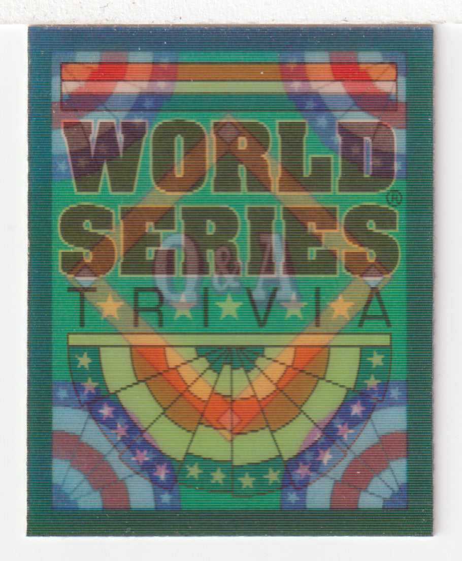 Q&A Card # 1 World Series (MLB Baseball Card) 1991 Score Magic Motion # 57 Mint