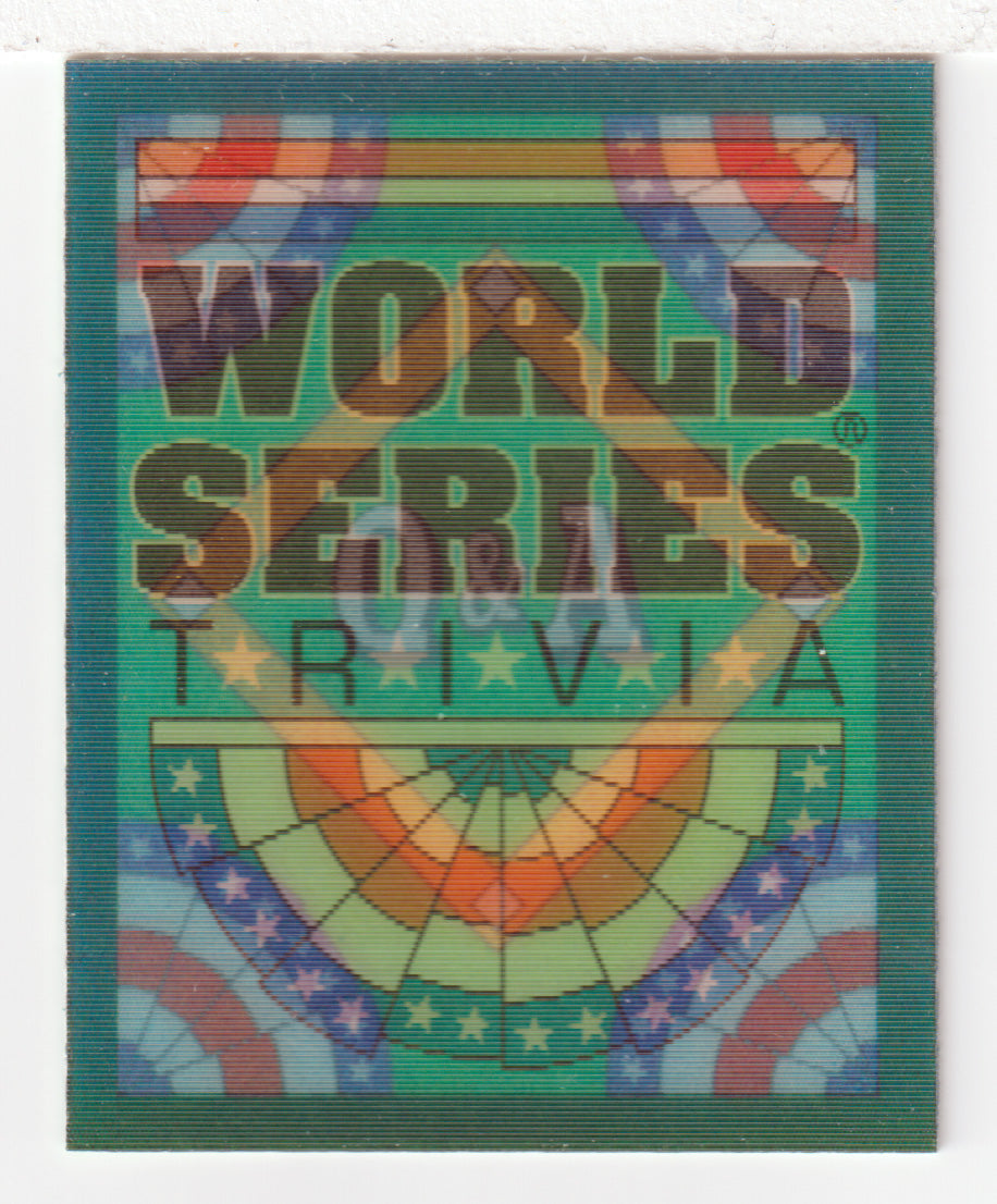 Q&A Card # 2 World Series (MLB Baseball Card) 1991 Score Magic Motion # 58 Mint