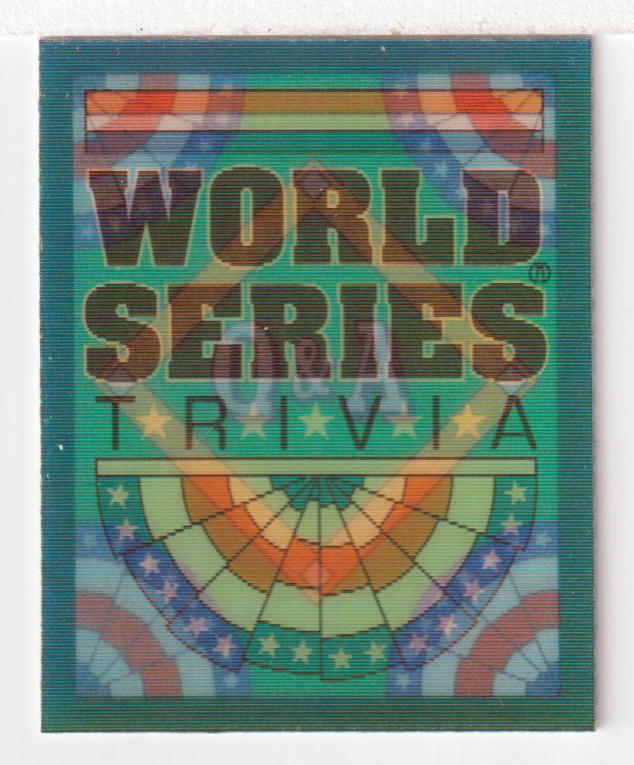 Q&A Card # 3 World Series (MLB Baseball Card) 1991 Score Magic Motion # 59 Mint