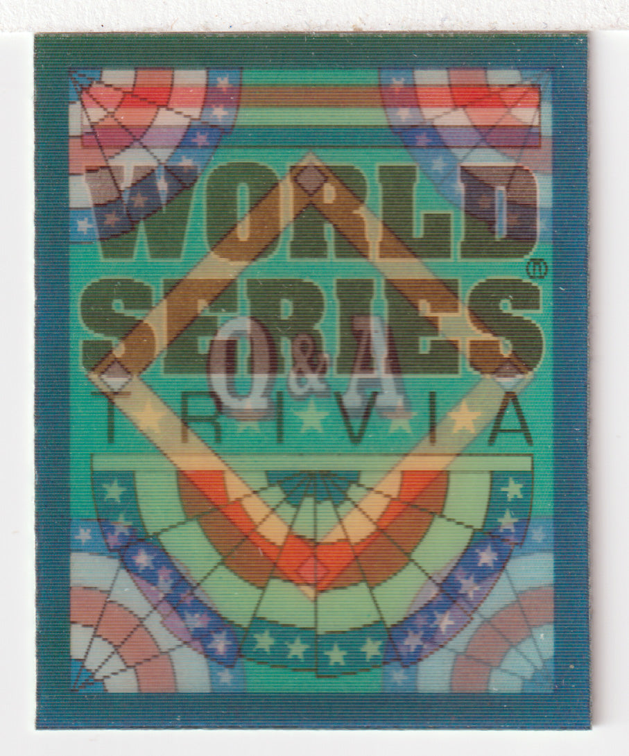 Q&A Card # 9 World Series (MLB Baseball Card) 1991 Score Magic Motion # 65 Mint